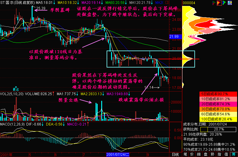 300天图解教程之下跌中继K线图解